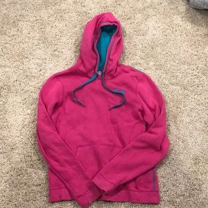 Under Armour pink and teal sweatshirt size M